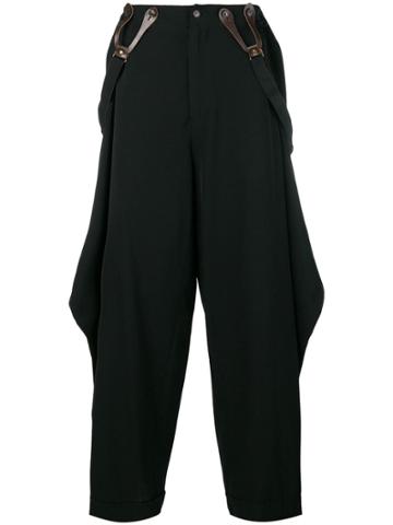 Jean Paul Gaultier Vintage Suspender Trousers - Black