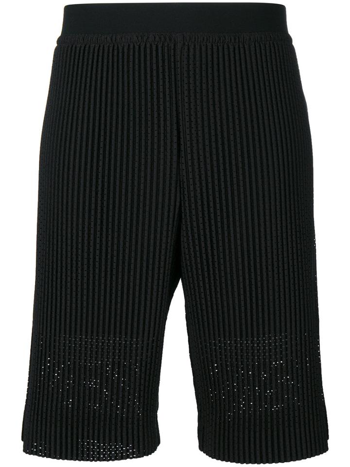 Homme Plissé Issey Miyake - Pleated Shorts - Men - Polyester - M, Black, Polyester