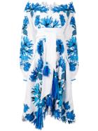 Yuliya Magdych Embroidered Off-shoulder Dress - White