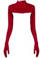 Atu Body Couture Glove Detail Top - Red