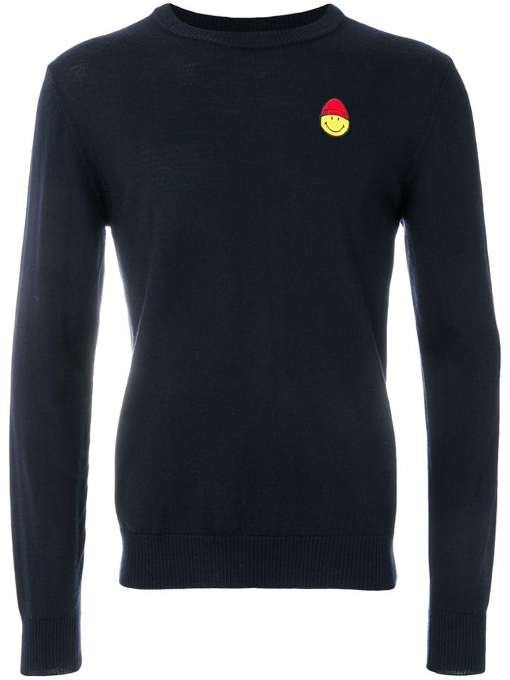 Ami Alexandre Mattiussi Crewneck Sweater Smiley Chest Embroidery -