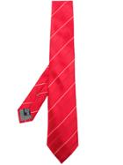Emporio Armani Classic Striped Tie - Red