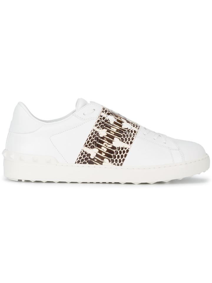 Valentino Snake Skin Trainers - White