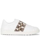 Valentino Snake Skin Trainers - White