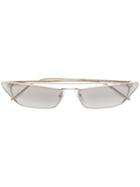 Prada Eyewear Minimal Cat Eye Sunglasses - Metallic