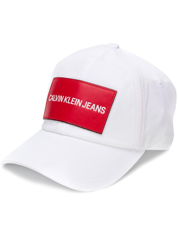 Calvin Klein Jeans Logo Patch Cap - White