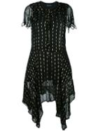 Zadig & Voltaire Flared Asymmetric Dress, Women's, Size: Medium, Black, Cotton/viscose/metallic Fibre