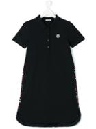 Teen Back Floral Print Dress - Kids - Cotton/polyamide/spandex/elastane - 14 Yrs, Blue, Moncler Kids