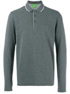 Boss Hugo Boss - Long-sleeve Polo Shirt - Men - Cotton - L, Grey, Cotton