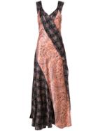Dvf Diane Von Furstenberg Paneled Bias Asymmetric Dress - Pink &