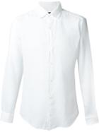 Z Zegna Plain Shirt, Men's, Size: Small, White, Linen/flax