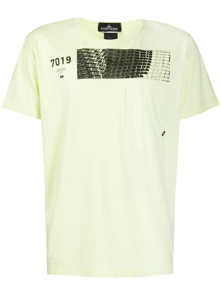 Stone Island Shadow Project Geometric Print T-shirt - Green