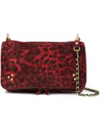 Jérôme Dreyfuss Leopard Print Shoulder Bag, Women's, Red