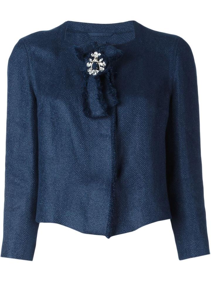 Ermanno Scervino Embellished Brooch Jacket