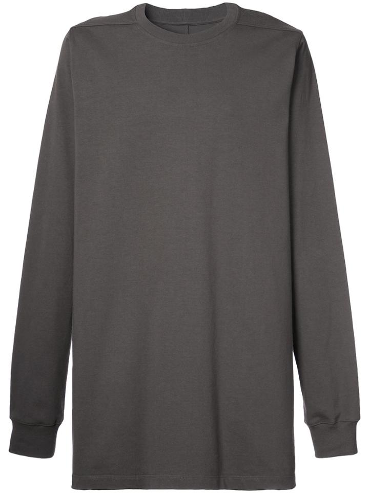 Rick Owens Long-line Long Sleeve T-shirt - Green