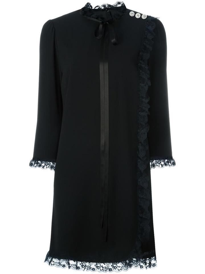 Marc Jacobs Lace Babydoll Dress, Women's, Size: 4, Black, Triacetate/polyester/silk