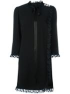 Marc Jacobs Lace Babydoll Dress, Women's, Size: 4, Black, Triacetate/polyester/silk