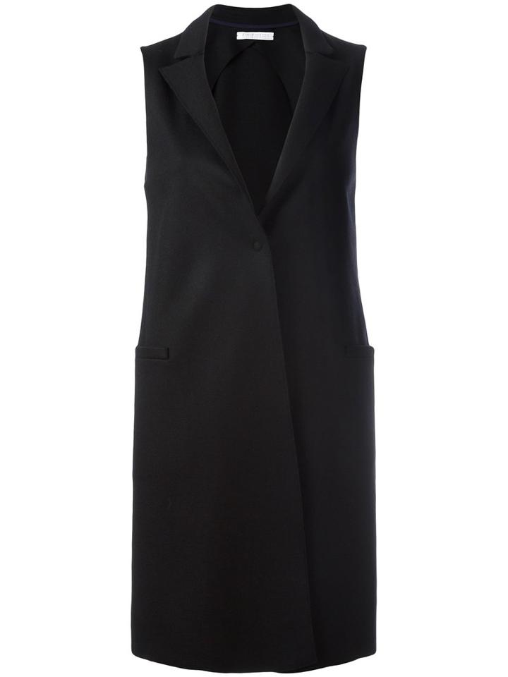 Harris Wharf London Notched Lapel Waistcoat, Women's, Size: 42, Black, Virgin Wool