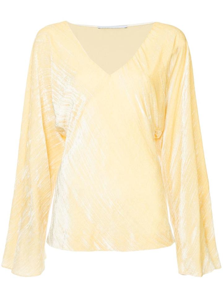 Rosetta Getty Plissé Top - Neutrals