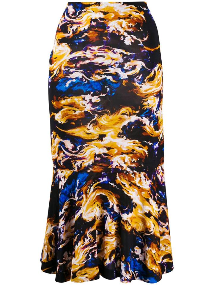 Kenzo Abstract Print High-waisted Skirt - Black