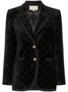 Gucci Gg Supreme Pattern Blazer - Black
