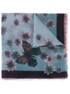 Valentino Valentino Garavani Butterfly And Floral Print Scarf, Women's, Silk/cashmere