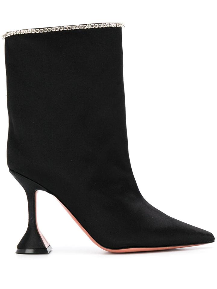 Amina Muaddi Ankle Boots - Black