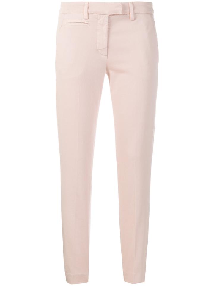 Dondup Cropped Skinny Trousers - Pink & Purple