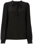 Dolce & Gabbana Tied Neckline Blouse, Women's, Size: 46, Black, Silk