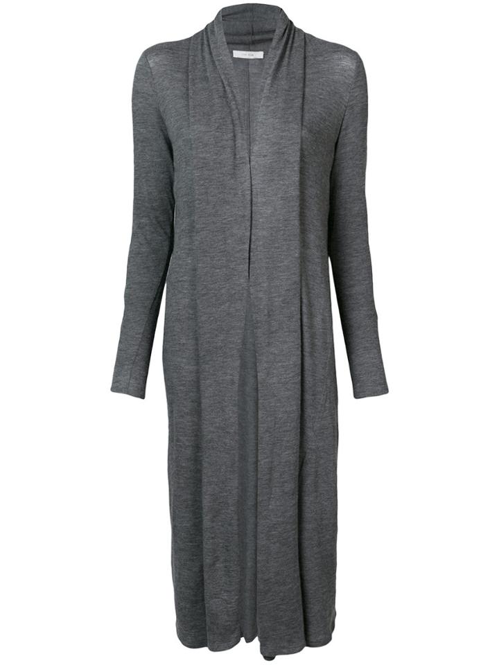 The Row Long Draped Cardigan - Grey
