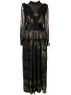 Genny Victorian Flared Dress - Black