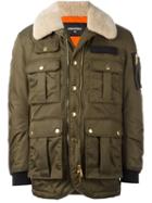 Dsquared2 Multi Pocket Puffer Jacket, Men's, Size: 46, Green, Polyamide/polyester/lamb Fur
