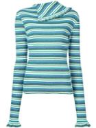 Fleamadonna Striped Longlseeved T-shirt, Women's, Size: Medium, Green, Cotton