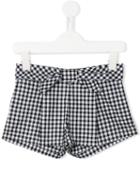 Lapin House Front Bow Checked Shorts, Girl's, Size: 12 Yrs, Black