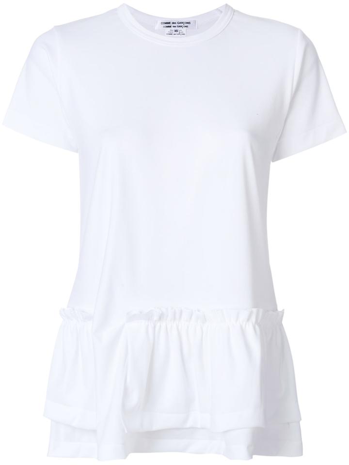 Comme Des Garçons Comme Des Garçons Frill Hem T-shirt - White