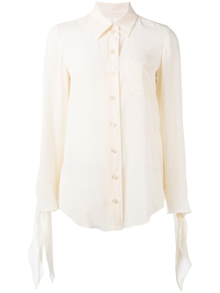 Chloé Tie Sleeve Blouse - Nude & Neutrals