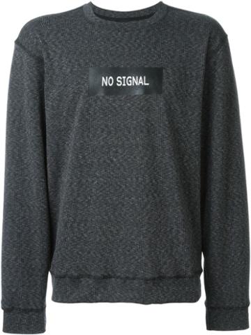 D-gnak No Signal Sweatshirt, Men's, Size: 50, Black, Polyester/cotton/spandex/elastane