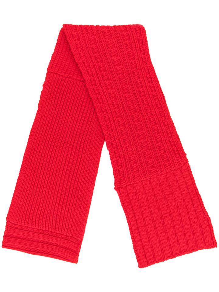 Mcq Alexander Mcqueen Cable Knit Scarf - Red