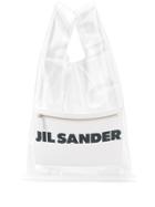 Jil Sander Transparent Shopper Tote - White