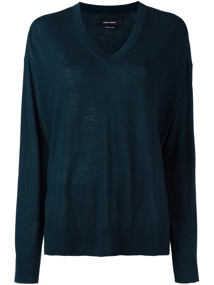 Isabel Marant V-neck Jumper, Women's, Size: 36, Blue, Merino