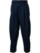 Attachment Belted Trousers, Men's, Size: 2, Blue, Wool