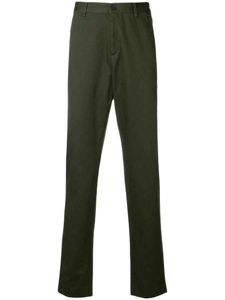 A.p.c. Straight Leg Trousers - Green