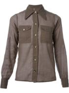 Yves Saint Laurent Vintage Pointed Collar Shirt - Brown