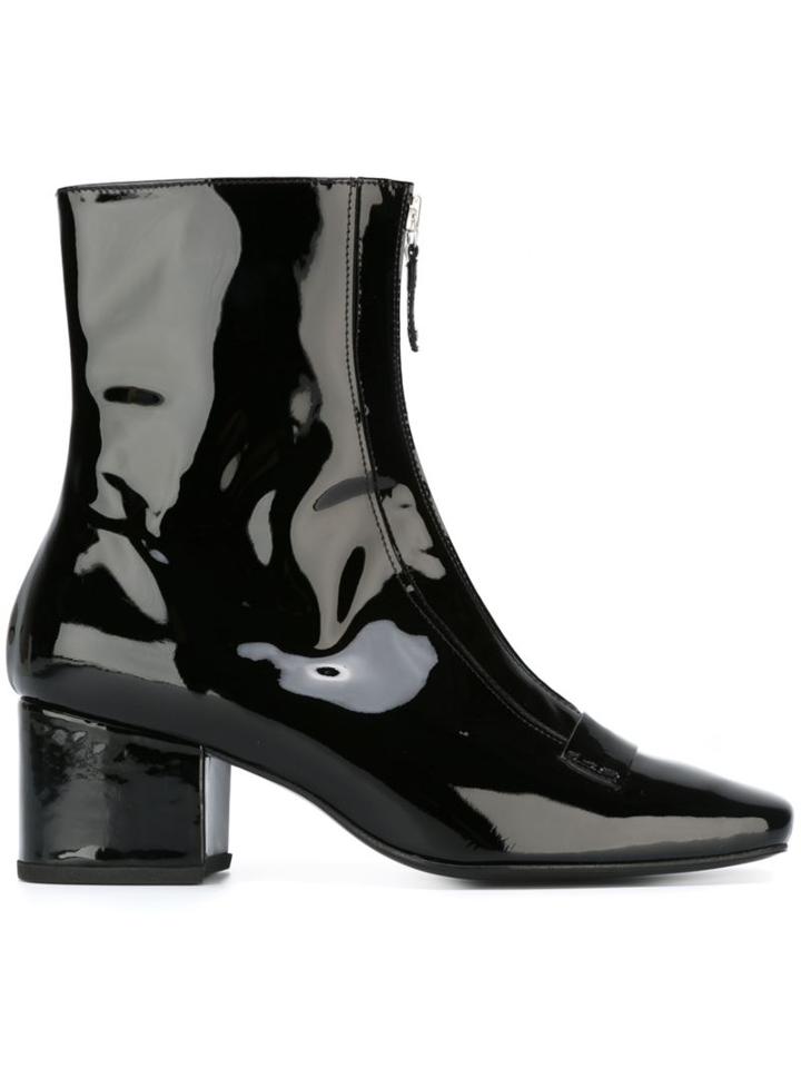Dorateymur Double Delta Boots, Women's, Size: 39, Black, Patent Leather/leather