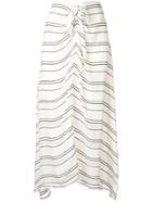 Proenza Schouler Crepe Stripe Tied Skirt - White