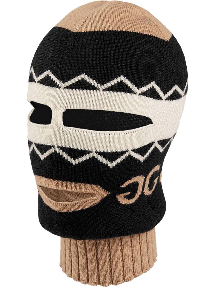 Gucci Mirrored Gg Jacquard Balaclava - Black