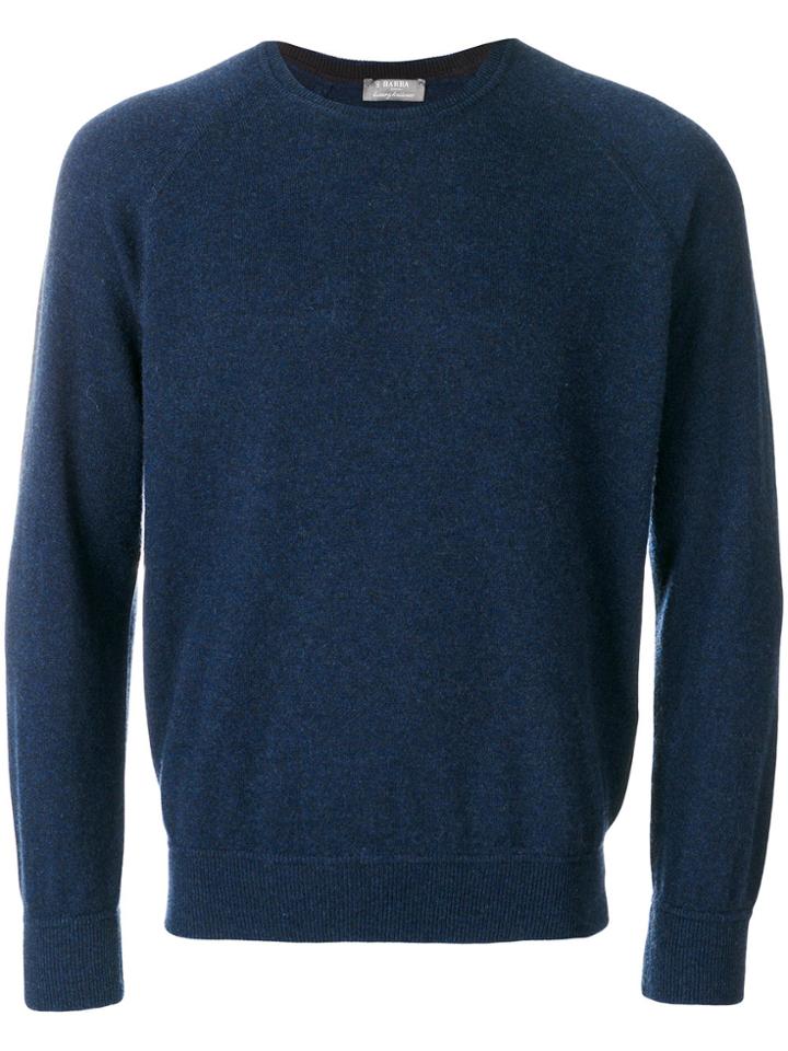 Barba Crew Neck Jumper - Blue
