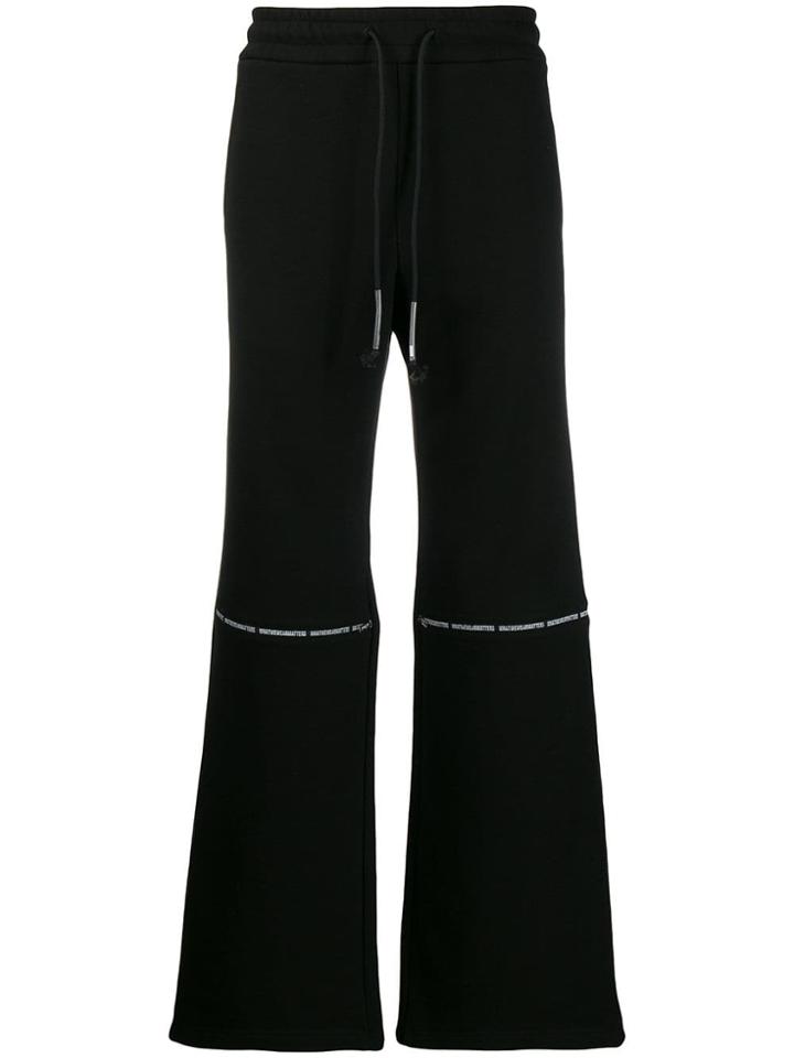 Wwwm Drawstring Wide Leg Trousers - Black