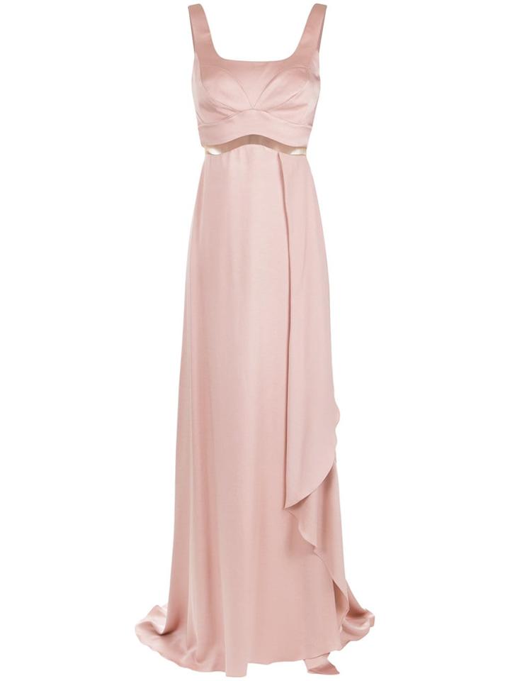 Tufi Duek Cut Out Details Gown - Pink