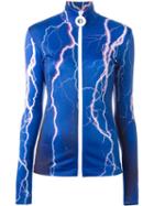 Carven Zipped Fitted Jacket, Women's, Size: Medium, Blue, Polyamide/spandex/elastane/polyurethane